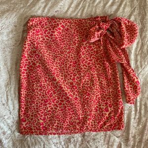 Women’s Leopard Print Wrap Skirt